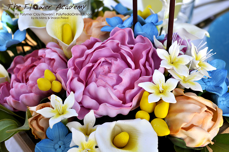Polymer Clay Flowers Tutorial - Peony Flower Flower Academy